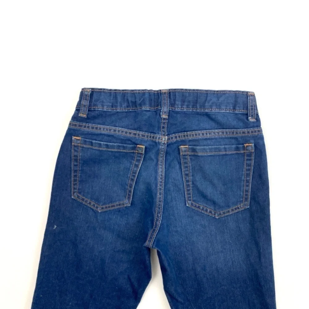 Old Navy Jeans Boys 12 Blue Adjustable Waist Straight‎ Leg Dark Wash Denim